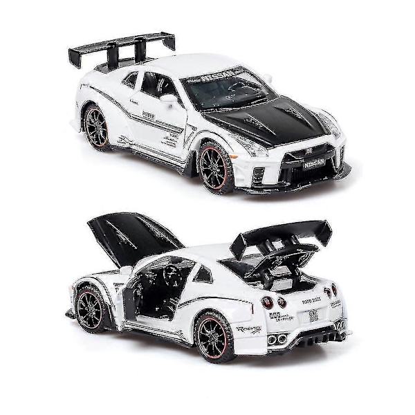 Nissan Gtr R35 automalli valolla ja avattavalla ovella, musiikkisimulaatioajoneuvo Black