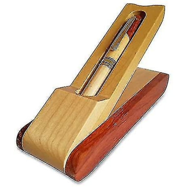 Ylellinen puinen kuulakärkikynän set case näytöllä, kirjoituskynä laatikolla ja geelimusteen täyttöpakkauksilla