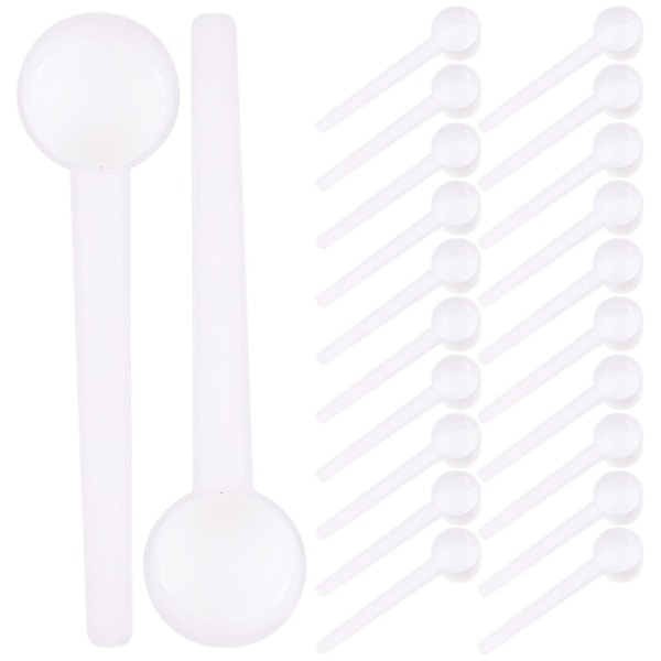 100pcs 5g Plastic Coffee Measuring Spoon For Milk Powder Liquid Seasoning Refillable Reusable Compatible Scoops (white)