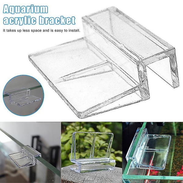 4pcs 6/8/10/12mm Acrylic Aquarium Fish Tank Glass Fixed Cover Clip Clamp Bracket Holder Shelf Lamp