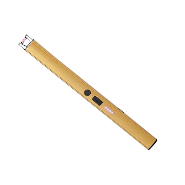 1 Set Elektrisk Tändare USB Laddningsbar Låglåga Tändare Vindtät Puls Tändare för Hem Utomhus Camping Gold