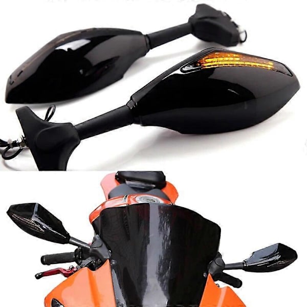 1 par motorcykel LED blinklys spejle til HONDA CBR600RR 1000RR 500R SUZUKI SXR1000 Hayabusa SV650S GSXR600 GSXR750 CB6LR3