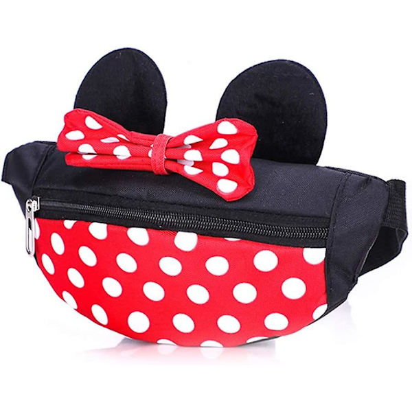 Söt barnväska för små flickor Disney Toddler midjeväska Barnens Minnie Mouse Canvas Baby Fanny Pack