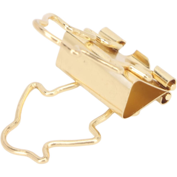 Clips Office Essential Stationery Lang Hale Hul Multifunktion Hjemmekontor Clips Lille Kreativt Design Udvidet Længde til Ekstra Fastgørelse 100 stk. Sæt Gold