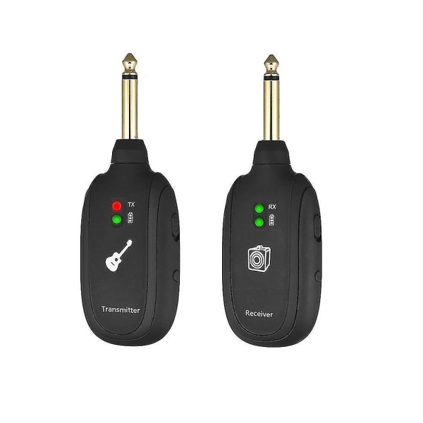 Guitar Wireless System With Rechargeable 2.4ghz Digital 4 Channel Guitar Transmitter And Receiver For Electric Guitar, Bass, Violin, 300ft Transmissio