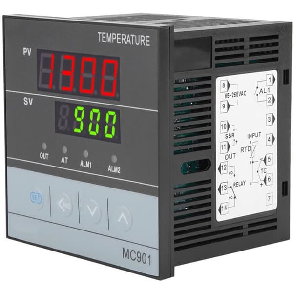 Högkänslig, typ K, PID digital temperaturregulator för integrerad panel, 85-265V