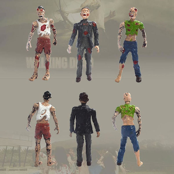 6 kpl/erä 10 cm The Walking Dead Zombie Action -hahmot Lelut Elokuva