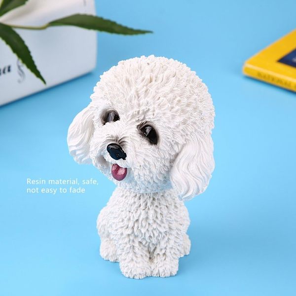 Bilindretning Hund Dekoration Teddy Hund Bil Nikkende Hund Dukke Ornamenter, Figur Figur Simulering Rystende Hoved Hund Dekor Bobble-Head Legetøj