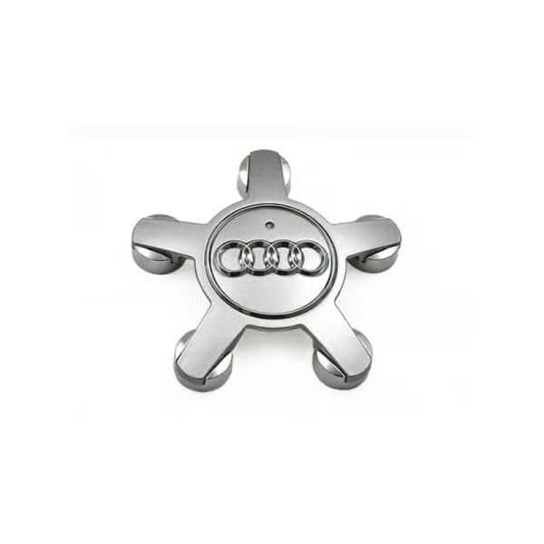 Set med 4 navkapslar 4f0601165 N hjulemblem, för 135 mm navkapslar för Audi (silver)