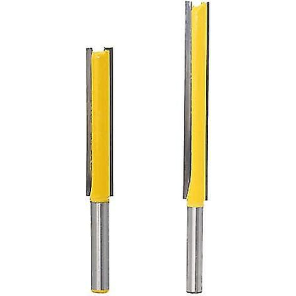 2 stk. 6,35 mm skaft flush trim fræser bits ekstra lang hårdmetal træbearbejdning fræser 50 mm 76 mm Hy