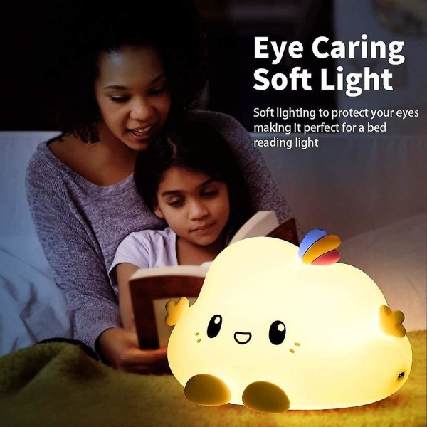 Söta molnnattlampor, nattlampor för baby , nattlampor för barn, 7 färgskiftande LED Portable Cloud Li