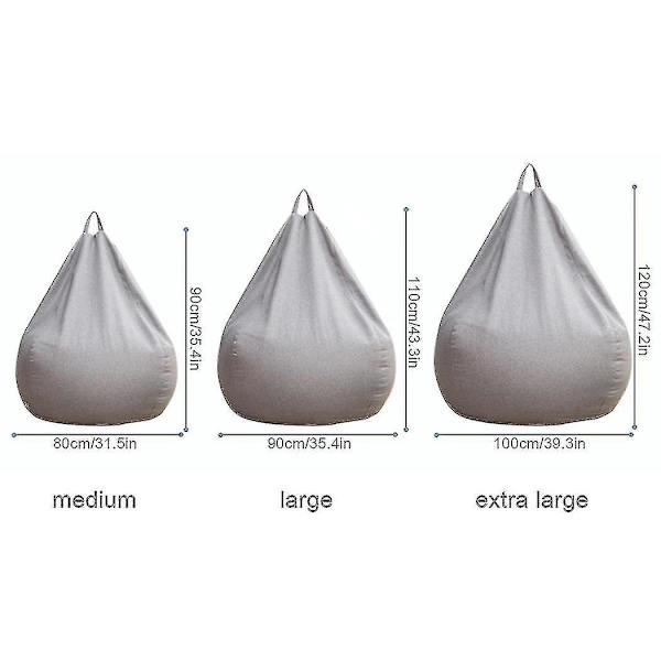 Högkvalitativ extra stor sittsäck fåtölj soffa överdrag inomhus lat fåtölj för vuxna barn Hotsale! 90 * 110cm Blue