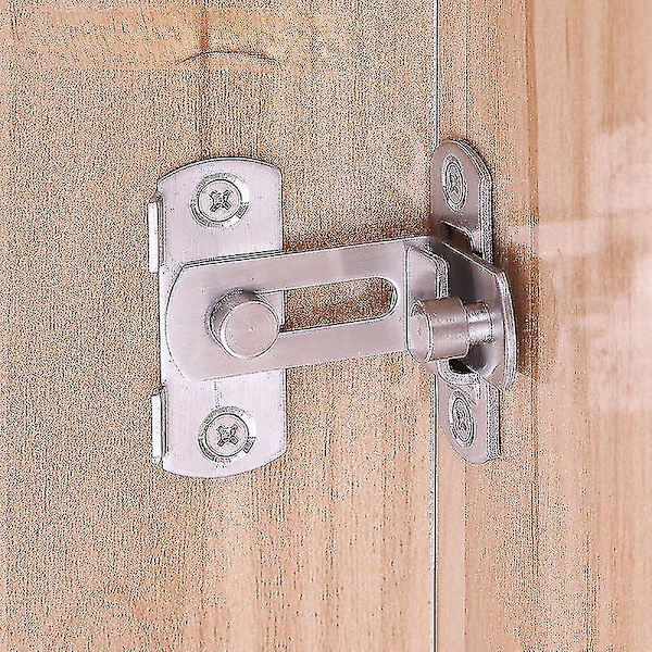 1 stk. Dørstøbt metal krog lås lås tekstur landlig rustik dekoration ornament toilet døre ret vinkel skydedør spænde Starlight