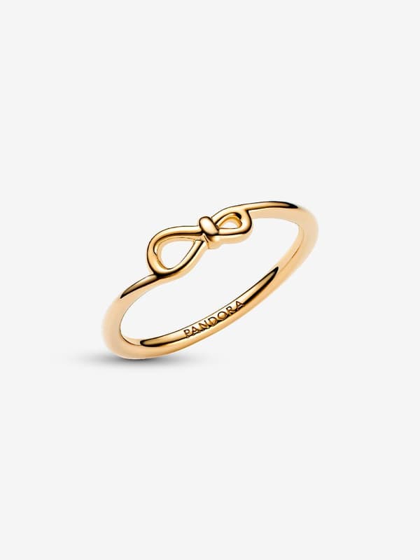 Pandora - Infinity Knot Ring - 14k guldbelægning Circumference: 52mm