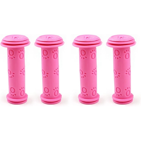 2 par cykelhandtagsgrepp Scooterhandtagsgrepp halkfria gummisvampsgrepp för BMX/MTB/pojkar och flickor barnscootercyklar (rosa)