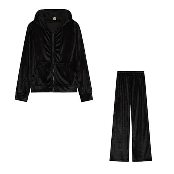 Juicy Couture fløjls-træningsdragt til kvinder, todelt, sort, M M black