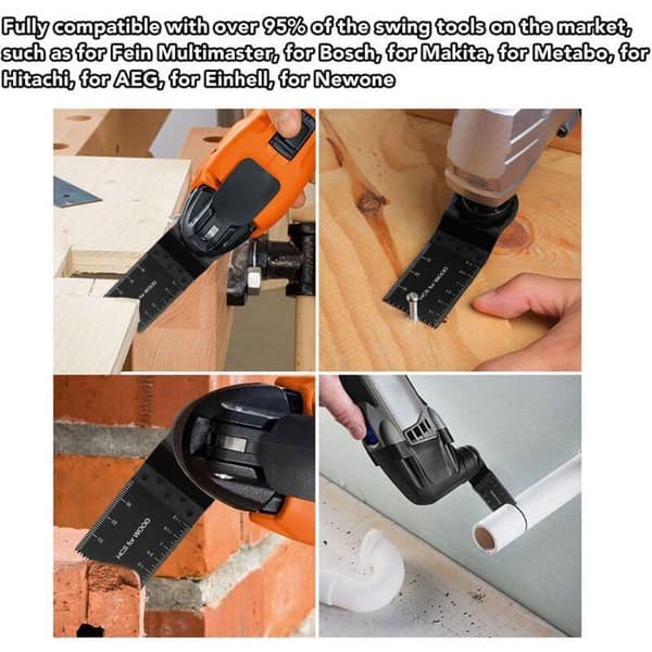10-dels sett med oscillerende sagblader, tilbehør til multiverktøy, universelle sagblader for Dremel, Bosch