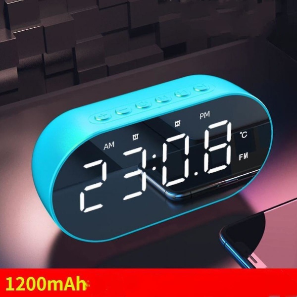 Lille vækkeurradio til soveværelser med , alarm, USB-oplader, batteribackup, lur-timer, FM-radio med automatisk sluk-timer til sengekanten (hy)