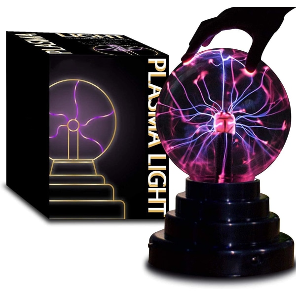 Plasmakule/lys/lampe, Plasma Elektrisk Nebula Lightening Ball, Touch Sensitive, Leker, Til fest, Dekorasjoner, Gave (3 tommer, USB-drevet)