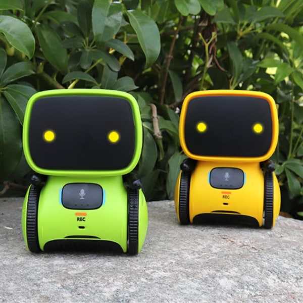 Robotleksak för pojkar och flickor, smart talande robotar, intelligent partner och lärare, födelsedagspresenter för pojkar 3+ år Yellow