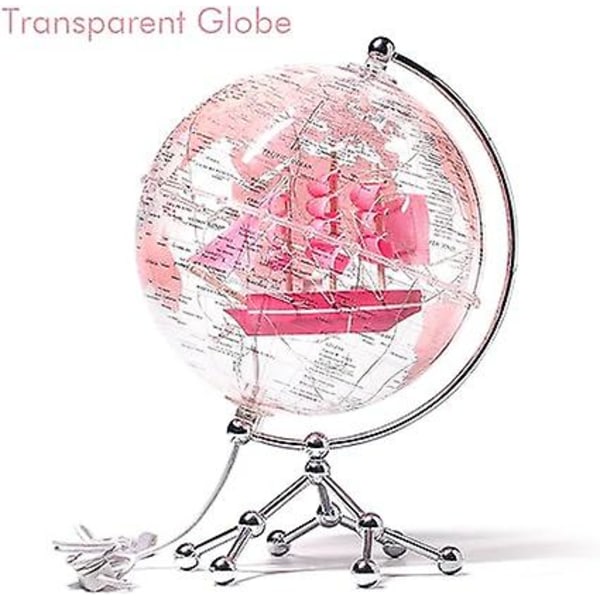 Transparent Globe Illuminated Decorative World Globe