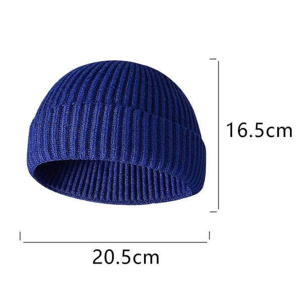 Fiskerhue til mænd og kvinder, vintervarme huer sort+beige Mid -gray*treasure blue