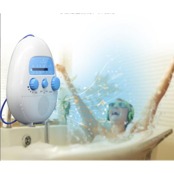 Classwaterproof Portable Shower Radio, Mini Outdoor Portable Shower Radio, Waterproof Indoor Fm Am Electronic Bathroom1pcs