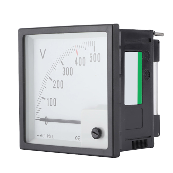 Voltmeter Voltmeter Rektangulær Berøringsskala AC 0-500V Bådkabine Instrumentpanel