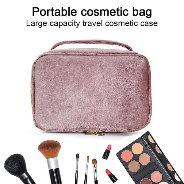 Makeup taske, rejse makeup organizer kosmetiske børste tasker Pink