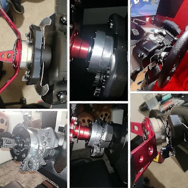 Til Logitech G29 G920 G923 13/14 tommer Racing Rat Adapter Plade 70mm-mxbc Sort