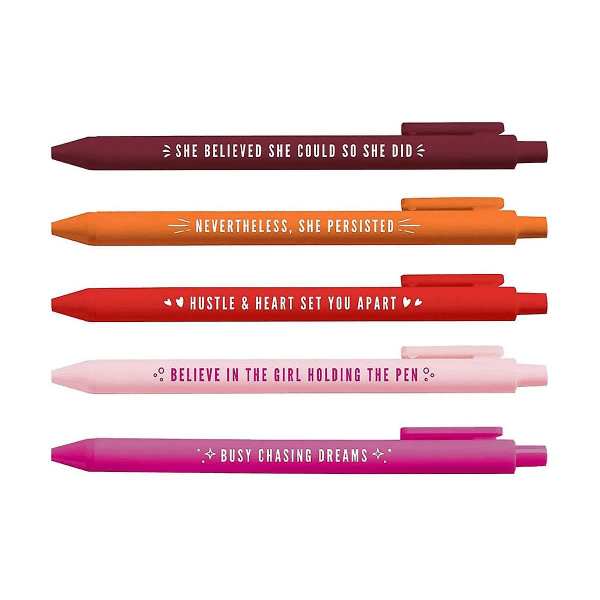 5-pack färgglad neutral penna för skolkontor hemanställda gåvor