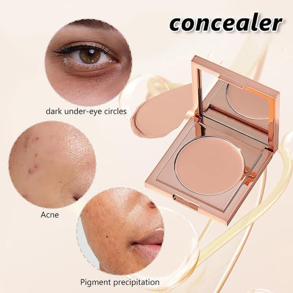 Tonet ler CC øjenkorrigerer, reducerer mørke rande, 1 stk med makeupbørste (1 stk) Brun