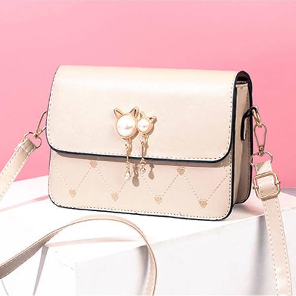 Vår Ny Mote Skulder Bag Versjon Av Kattehode Enkelt Skulder Crossbody Bag Candy Color khaki