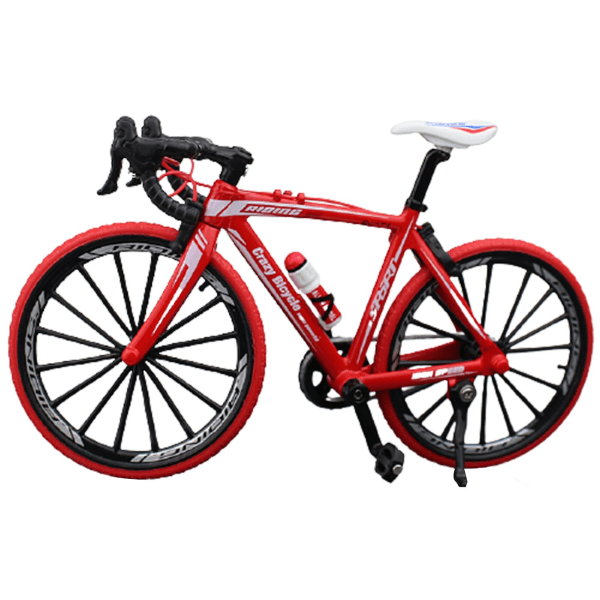 Minicykelmodell Leksak Legering Plast Downhill Mountainbikeleksaker Presenter för pojkar Bend The Bike Red