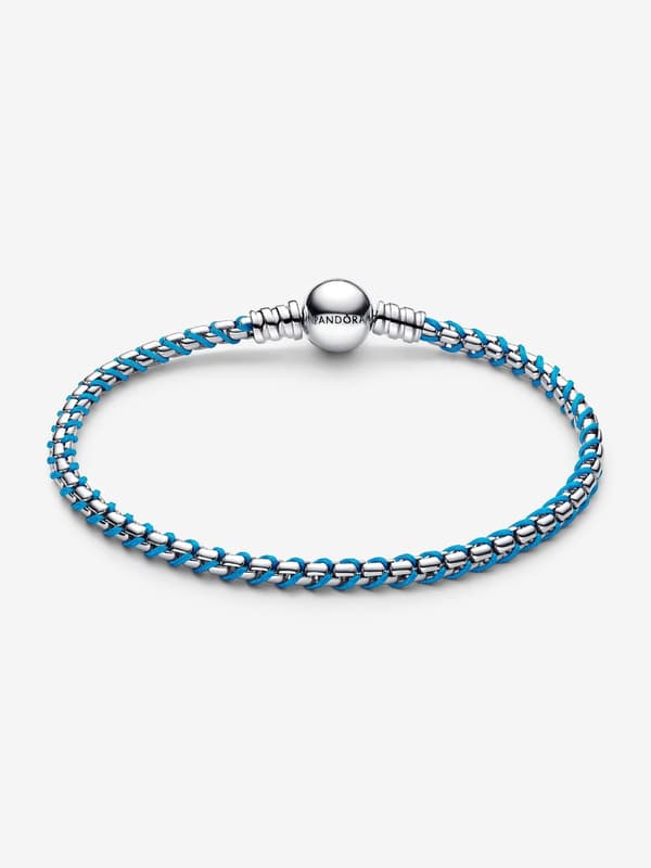 Pandora - Blått rep ormkedjearmband - Sterling silver 7.9in/20cm