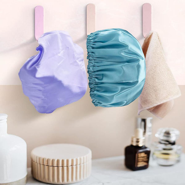 Gjenbrukbar dobbeltlags vanntett dusj- og badehette mix color