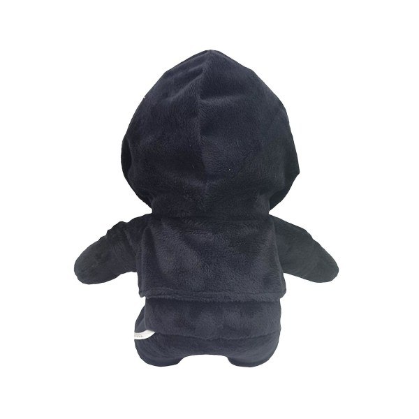 25cm Tanqr plys bamse, sort ansigt, tegneseriefigur, legetøj Tanqr animation, egnet til børn og spilentusiaster