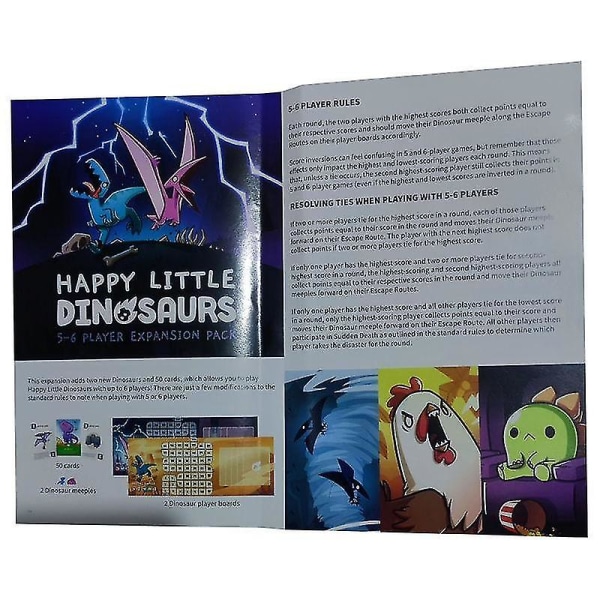 Engelsk versjon Happy Little Dinosaurs Happy Little Dinosaur Expansion Board Game Card Strategy Game Extended version