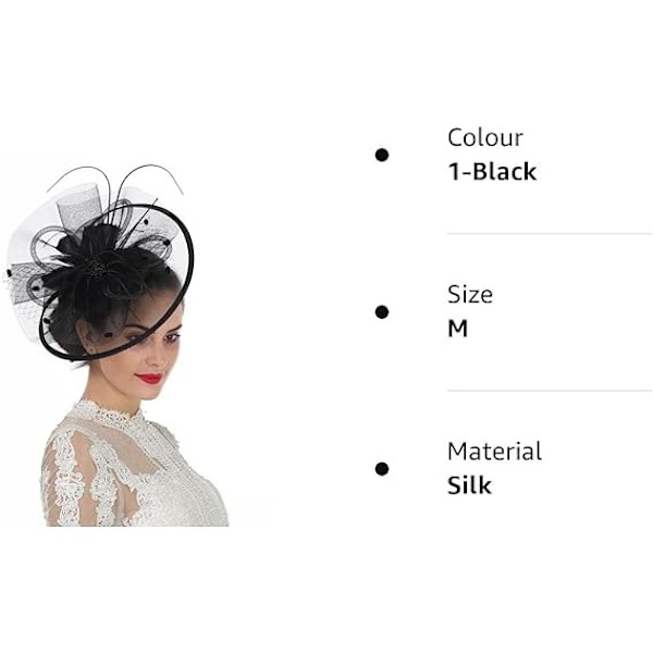 Dame Jente Fascinators Hårklemme Hårnål Hodeplagg Fjær Cocktail Bryllup Te Selskap Hodeplagg Kirke Hårbånd
