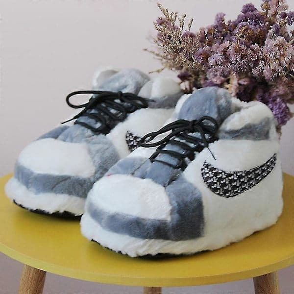 Plys hjemmesko i sneaker-stil, bløde varme vinter indendørs bomuldssko pink Pink
