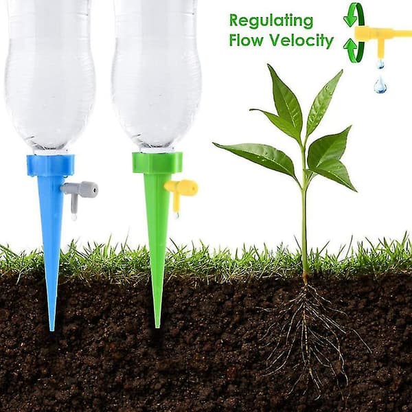 Automatisk dryppvanning for hageplanter - Selvannende pigger for blomsterpotter 6PCS