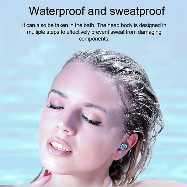 Trådlösa öronsnäckor Bluetooth 5.0 headset, Ipx7 vattentät 100h speltid med laddningsfodral LED-batteridisplay, Auriculares, 3d stereoljud Full Touch