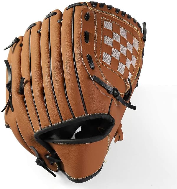 Basebollhandskar, Barn Tonåringar Ungdomar Hållbart Läder Softboll Baseboll Pitcher Mitt För Pojkar Flickor Vänster Hand -brun