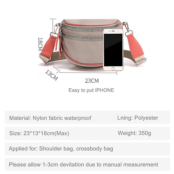 Satulalaukku naisille, nailoninen leveä olkahihnulaukku, laadukas vedenpitävä pehmeä pieni kukkaro ja käsilaukku GREEN CROSSBODY