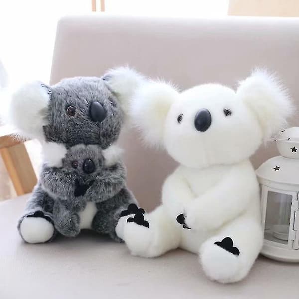 Plys Koala Bamse - Sød og Blød Simulation Koala Bamse Plyslegetøj til Børn M White 2pcs
