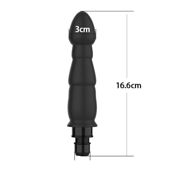 Lihasmassagerin Pää, Vedenkestävä Silikoninen Vaihtoehtoinen Pää, Syväkudosten Massagerille black Interface 18MM