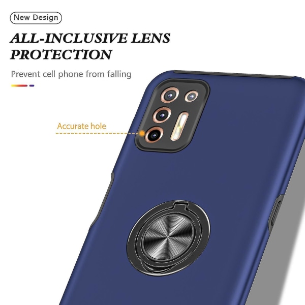 Motorola Moto G9 Plus PC + Tpu Magnetic Case -kotelolle Blue