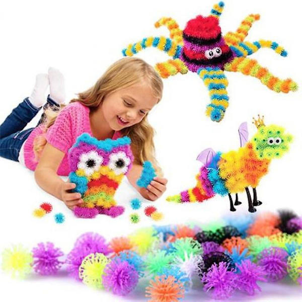400 kpl Piikkipallo 3d-mallirakennuspalikat Taikapuhalluspallo Diy-kokoonpanolelut Lapsille Lahjat 400pcs with box