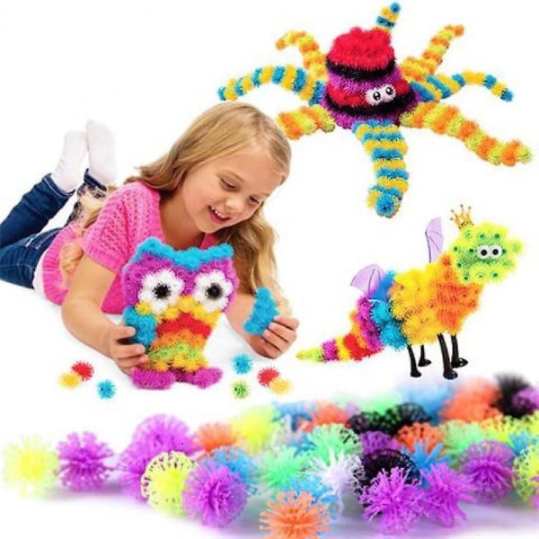 400 st Thorn Ball 3D-modell konstruktionsbyggstenar magisk pufferboll DIY-montering leksaker för barn presenter 400pcs no box