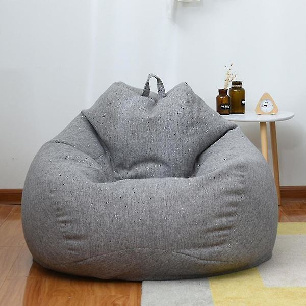 Hotsale! Brand New Ekstra Stor Sækkestol Lænestol Sofa Betræk Indendørs Lazy Lounger Til Voksne Børn (sækkestolbetræk) 90 * 110cm Gray